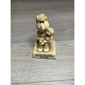 VTG‼ Russ Berrie #713 5" Kitsch Sillisculpt 1976 "Any Man Can Be a Father" Son‎